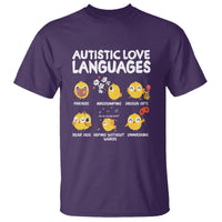 Autism Awareness T Shirt Autistic Love Languages Cute Chick - Wonder Print Shop