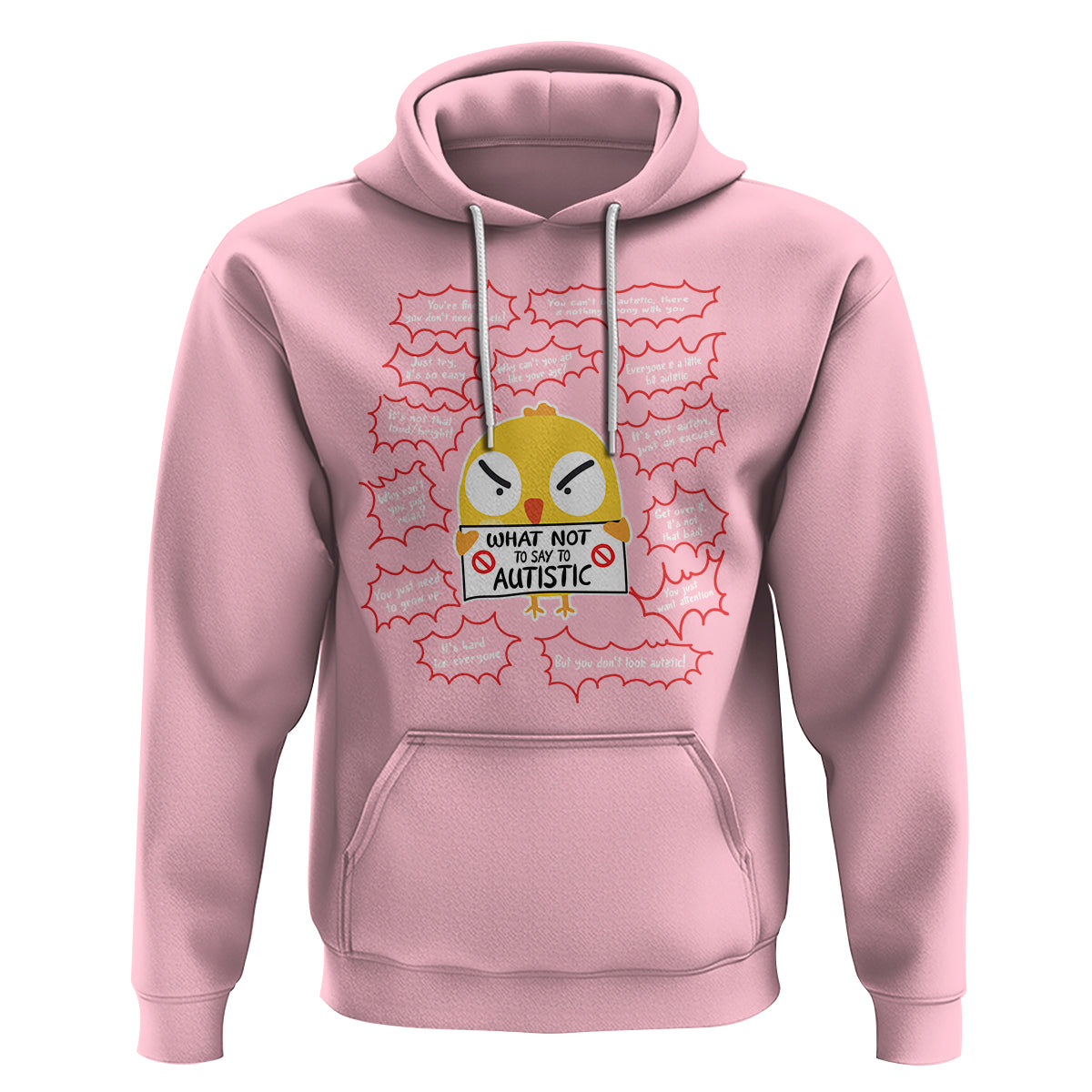 Autism Awareness Hoodie What Not To Say To Autistic People Cute Chick - Wonder Print Shop