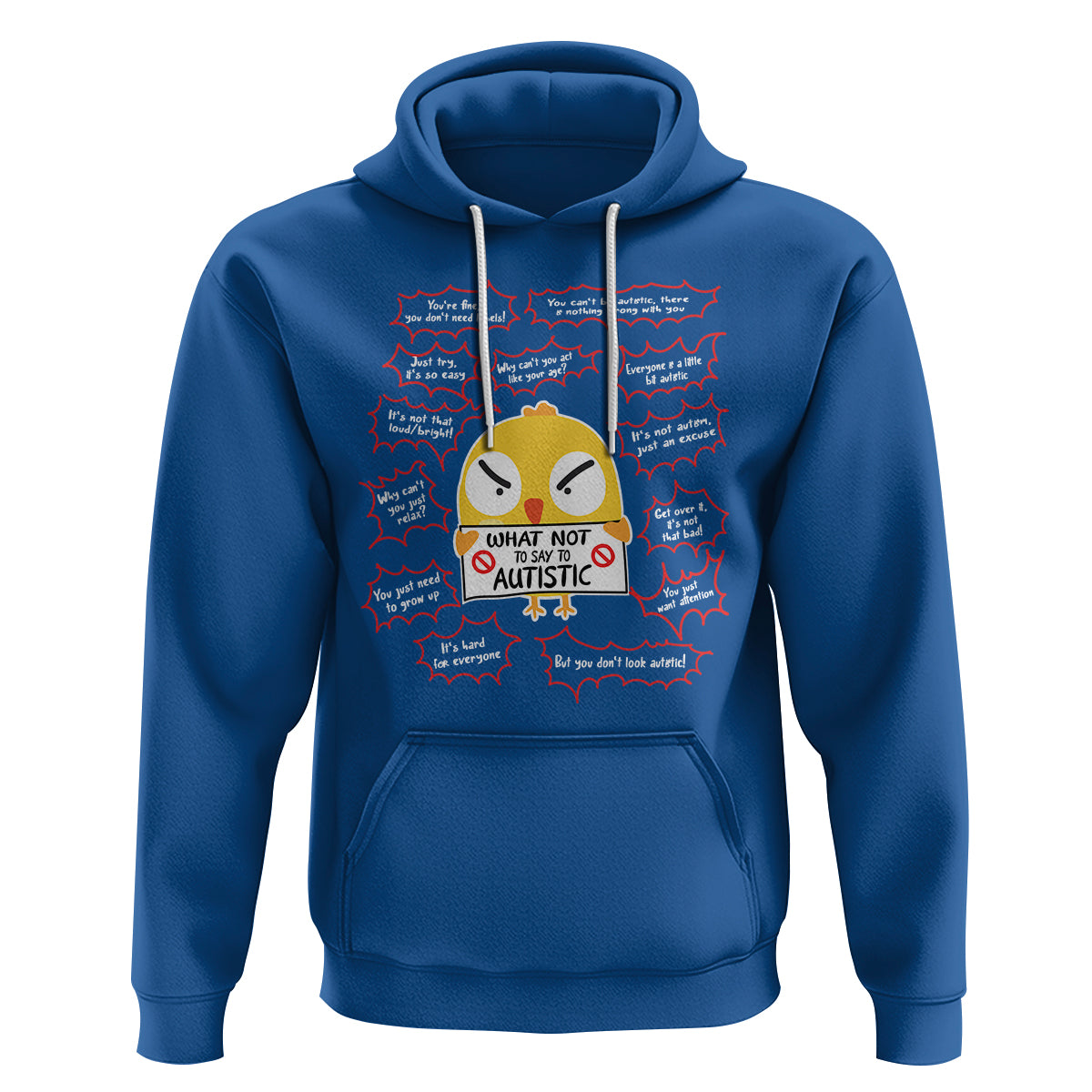 Autism Awareness Hoodie What Not To Say To Autistic People Cute Chick - Wonder Print Shop