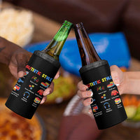 Autism Awareness 4 in 1 Can Cooler Tumbler Autistic Style Routines Song On Repeat Stim Toys Sensory Differences