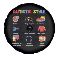 Autism Awareness Spare Tire Cover Autistic Style Routines Song On Repeat Stim Toys Sensory Differences