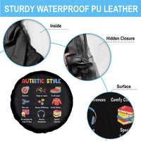 Autism Awareness Spare Tire Cover Autistic Style Routines Song On Repeat Stim Toys Sensory Differences