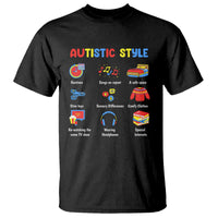 Autism Awareness T Shirt Autistic Style Routines Song On Repeat Stim Toys Sensory Differences - Wonder Print Shop