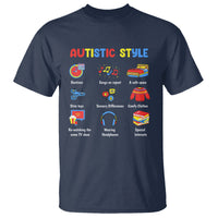 Autism Awareness T Shirt Autistic Style Routines Song On Repeat Stim Toys Sensory Differences - Wonder Print Shop