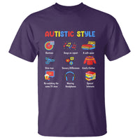 Autism Awareness T Shirt Autistic Style Routines Song On Repeat Stim Toys Sensory Differences - Wonder Print Shop