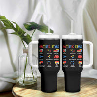 Autism Awareness Tumbler With Handle Autistic Style Routines Song On Repeat Stim Toys Sensory Differences
