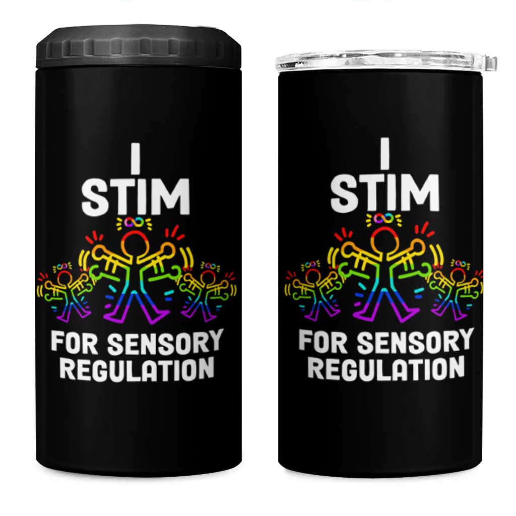Autism Awareness 4 in 1 Can Cooler Tumbler I Stim For Sensory Regulation