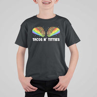 Tacos Lover LGBT Pride T Shirt For Kid Tacos N' Titties Gay Rainbow Proud