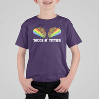 Tacos Lover LGBT Pride T Shirt For Kid Tacos N' Titties Gay Rainbow Proud