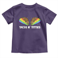 Tacos Lover LGBT Pride Toddler T Shirt Tacos N' Titties Gay Rainbow Proud