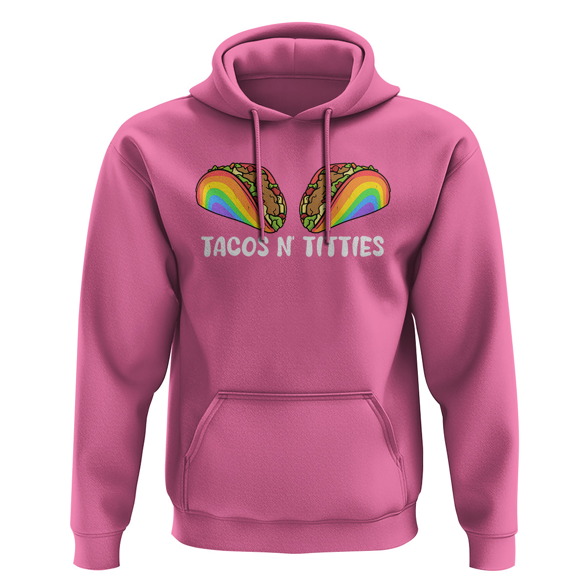 Tacos Lover LGBT Pride Hoodie Tacos N' Titties Gay Rainbow Proud Gay - Wonder Print Shop