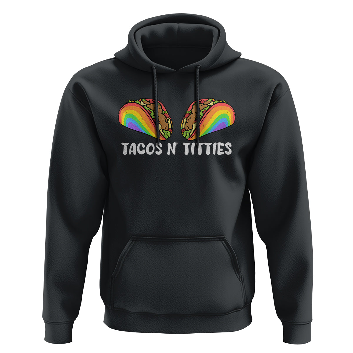 Tacos Lover LGBT Pride Hoodie Tacos N' Titties Gay Rainbow Proud Gay - Wonder Print Shop