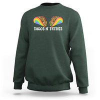 Tacos Lover LGBT Pride Sweatshirt Tacos N' Titties Gay Rainbow Proud Gay - Wonder Print Shop