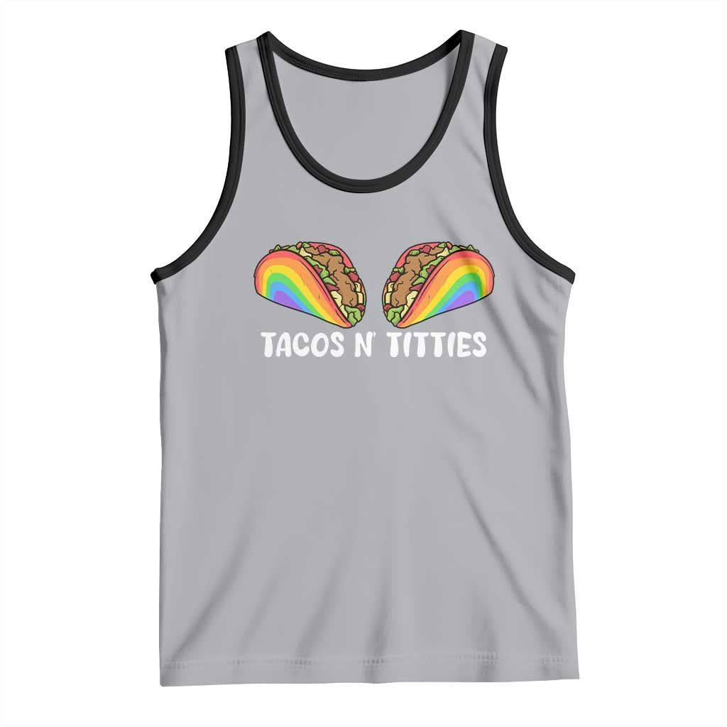 Tacos Lover LGBT Pride Tank Top Tacos N' Titties Gay Rainbow Proud Gay