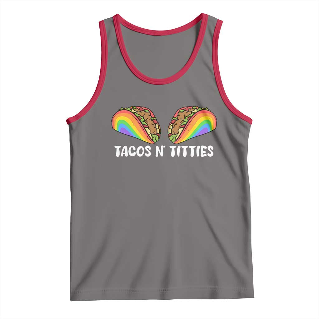 Tacos Lover LGBT Pride Tank Top Tacos N' Titties Gay Rainbow Proud Gay
