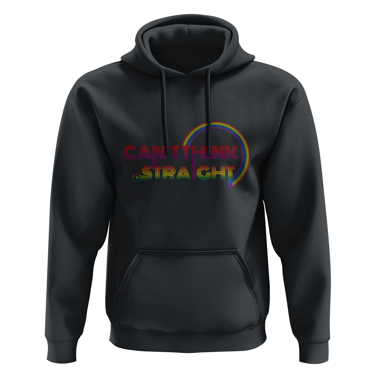 LGBT Pride Hoodie Can't Think Straight Rainbow Gay Lesbian - Wonder Print Shop