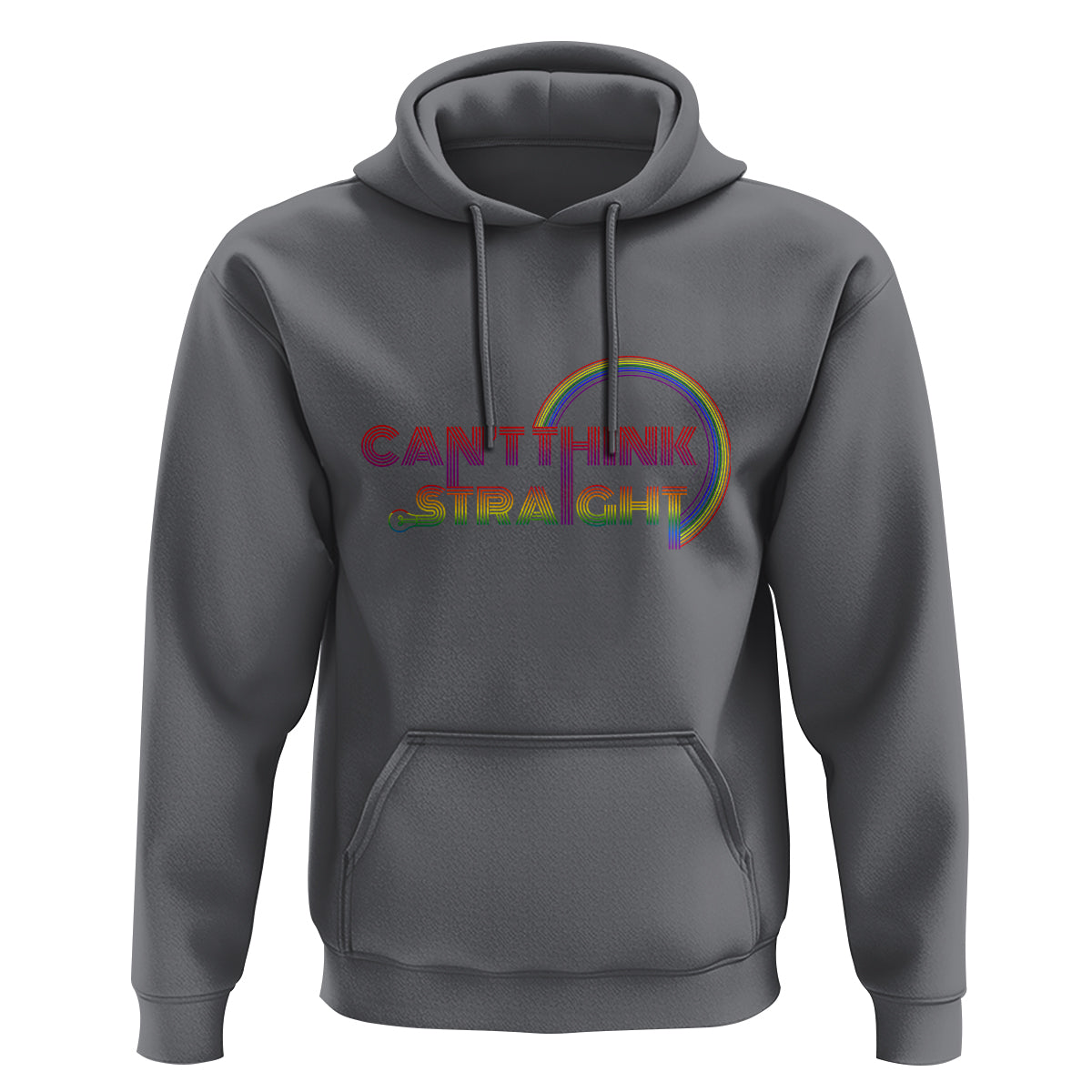 LGBT Pride Hoodie Can't Think Straight Rainbow Gay Lesbian - Wonder Print Shop