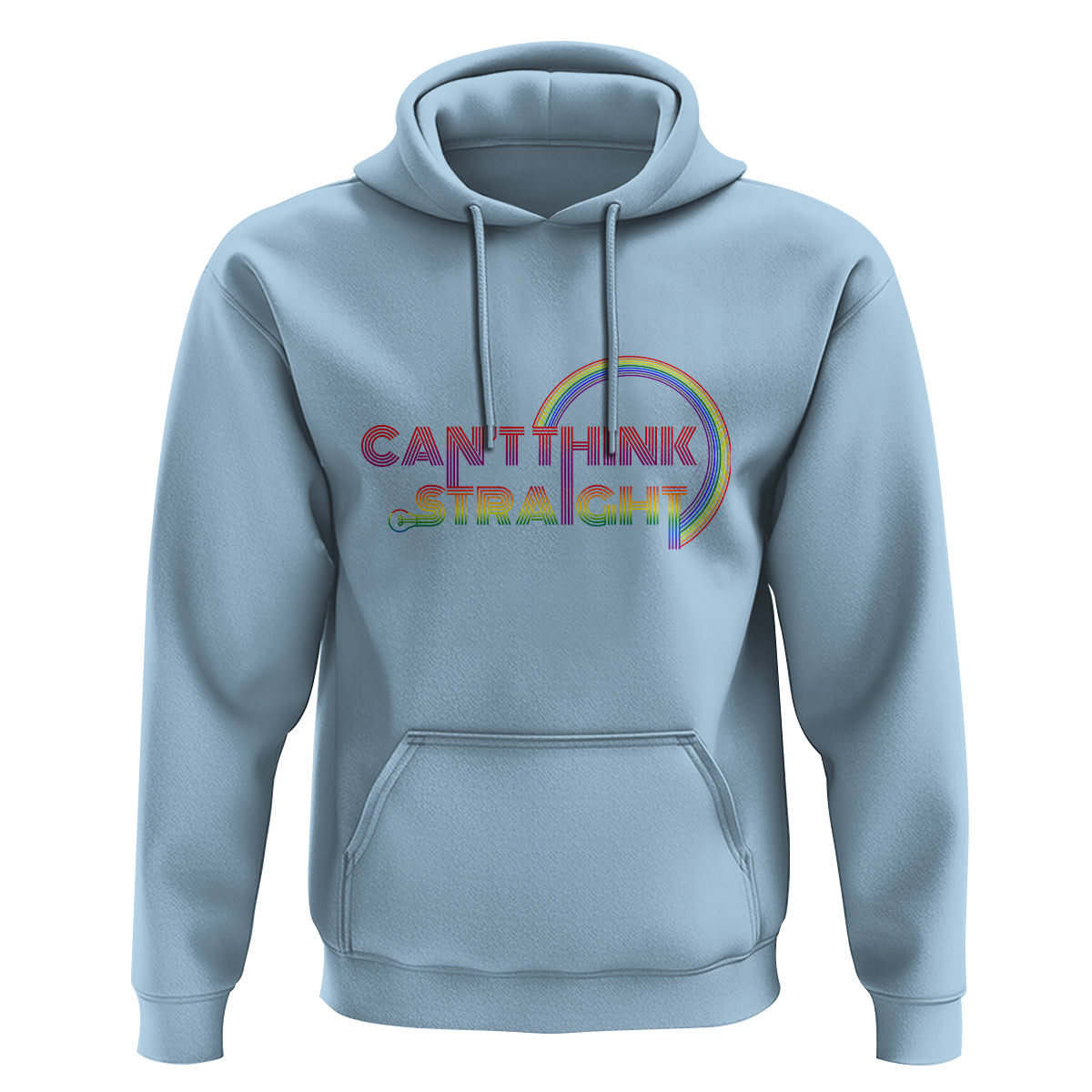 LGBT Pride Hoodie Can't Think Straight Rainbow Gay Lesbian - Wonder Print Shop