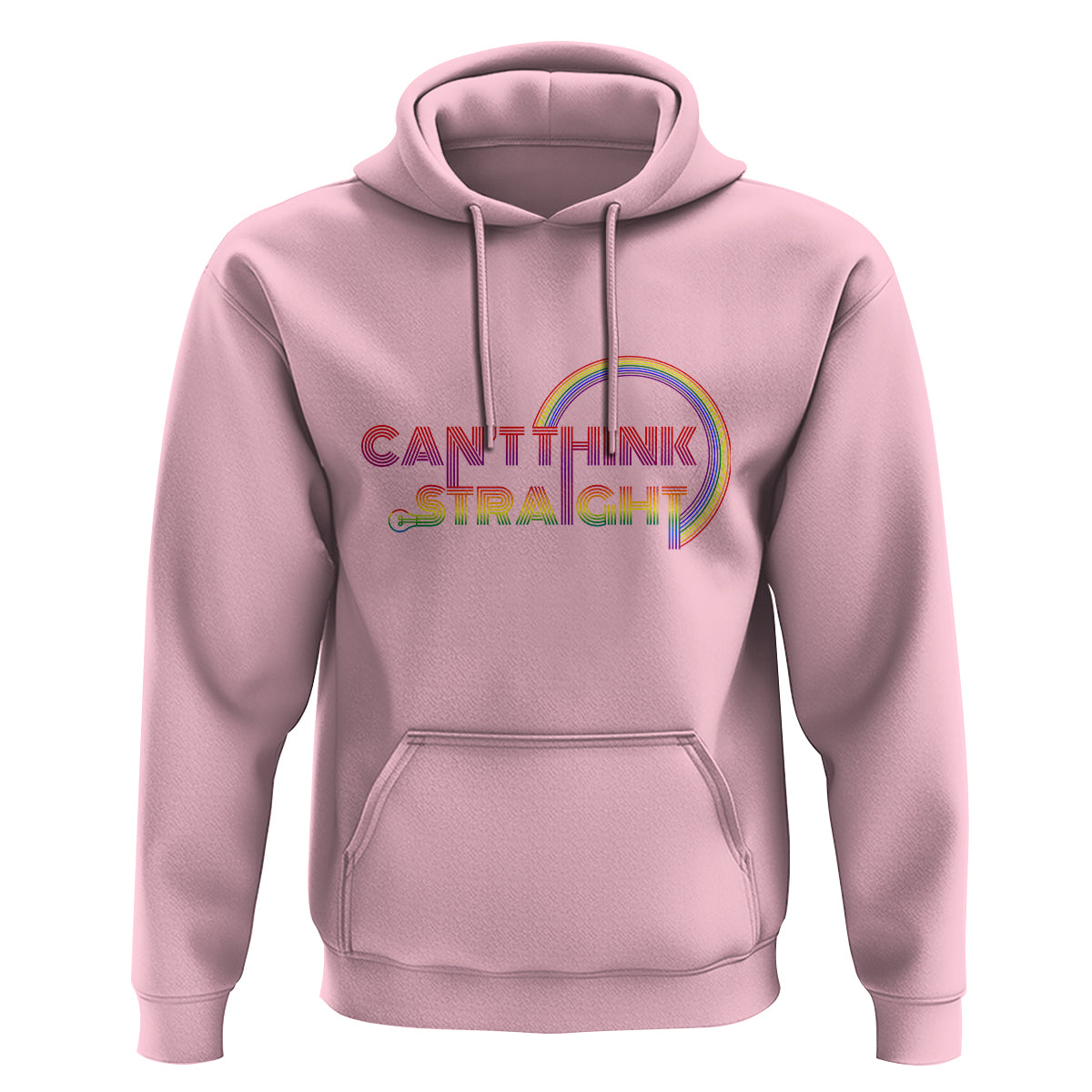 LGBT Pride Hoodie Can't Think Straight Rainbow Gay Lesbian - Wonder Print Shop