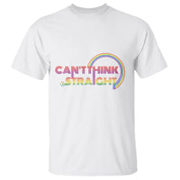 LGBT Pride T Shirt Can't Think Straight Rainbow Gay Lesbian - Wonder Print Shop