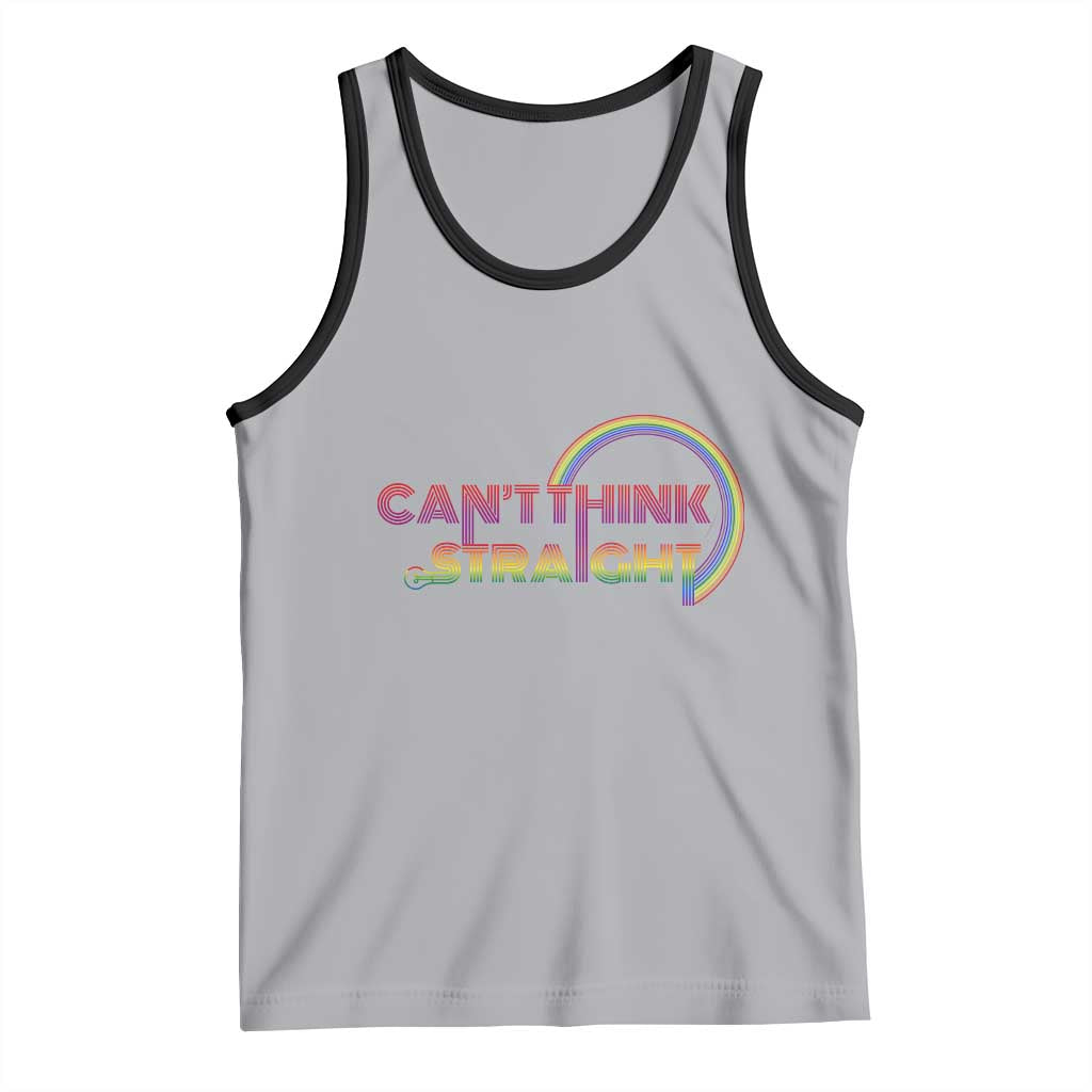 LGBT Pride Tank Top Can't Think Straight Rainbow Gay Lesbian