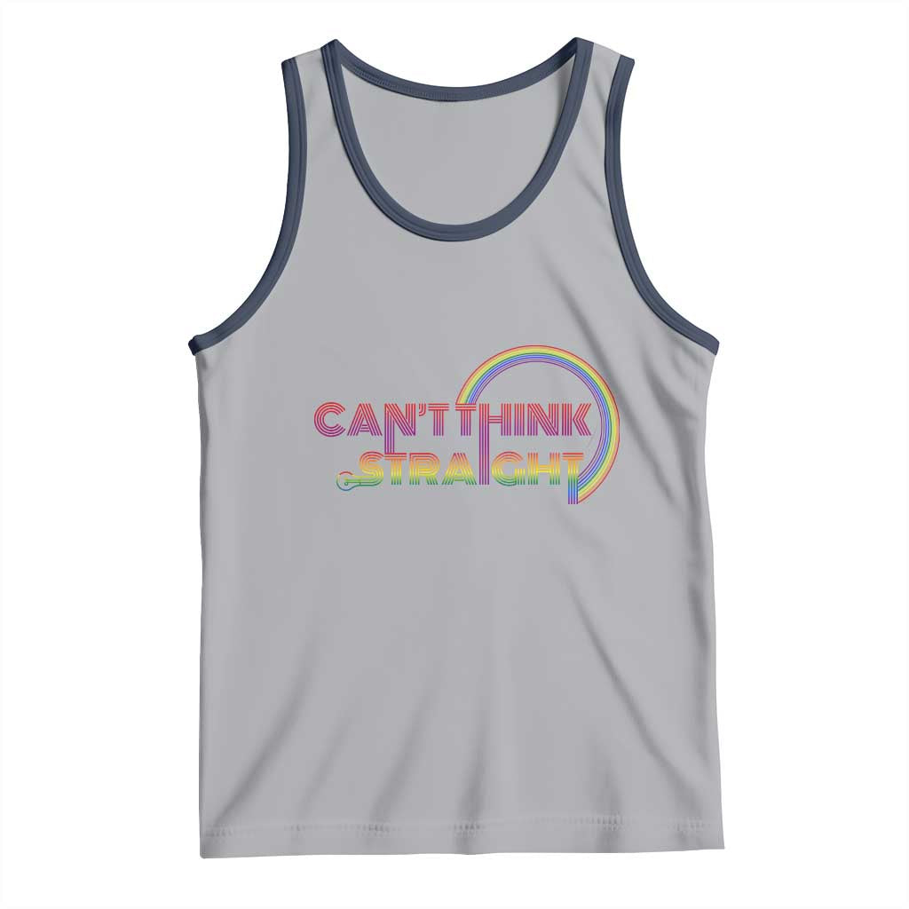 LGBT Pride Tank Top Can't Think Straight Rainbow Gay Lesbian