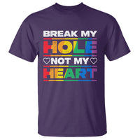 Funny LGBT Pride T Shirt Break My Hole Not My Heart Gay Couple - Wonder Print Shop