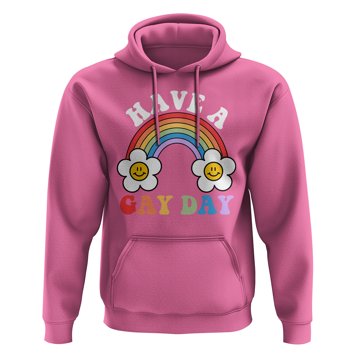 Funny LGBT Pride Hoodie Have A Gay Day Rainbow - Wonder Print Shop