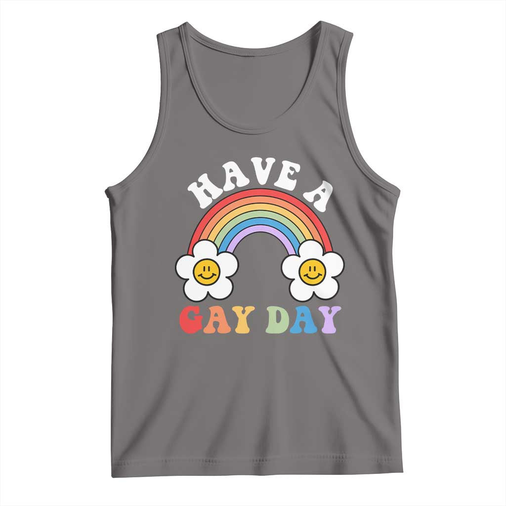Funny LGBT Pride Tank Top Have A Gay Day Rainbow
