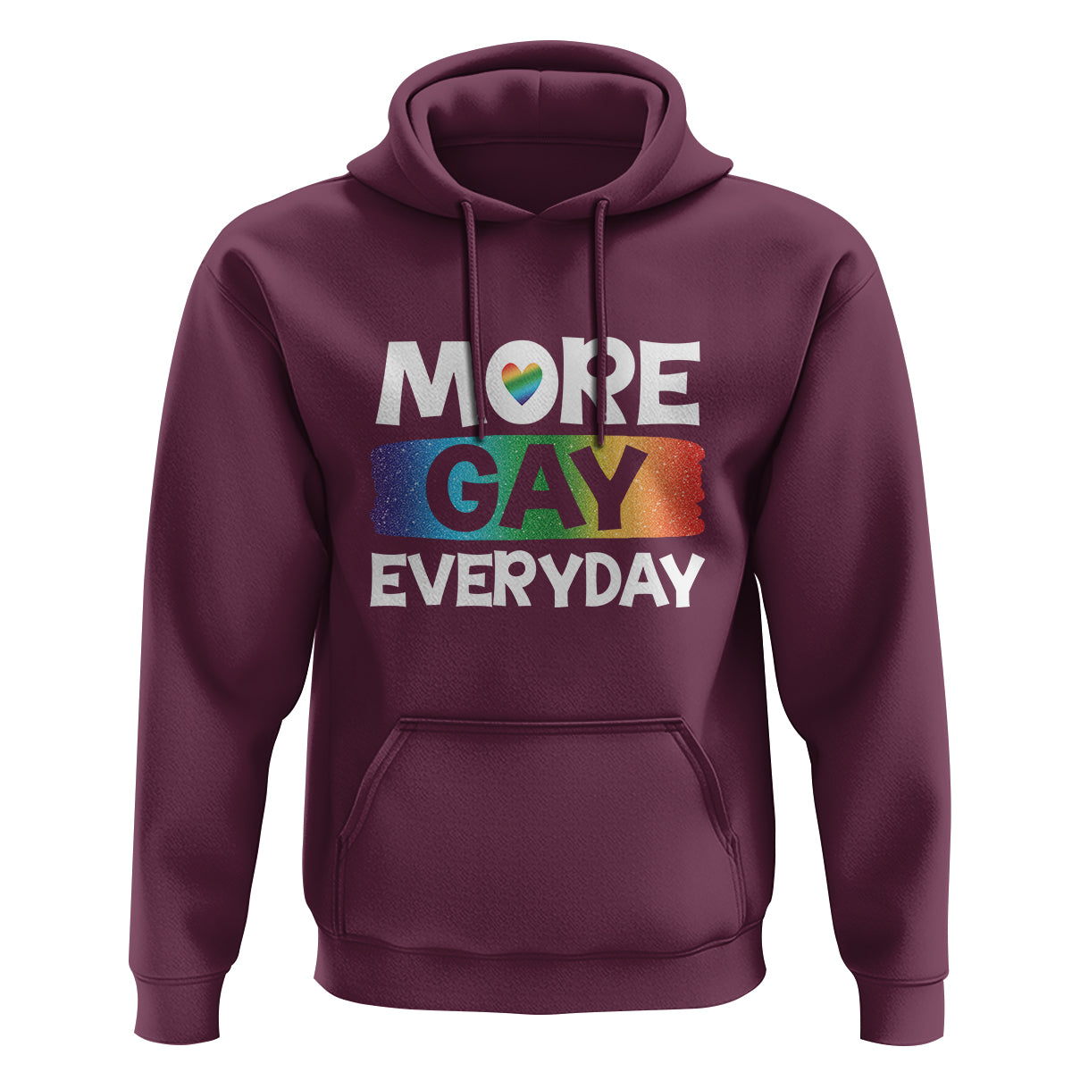 Funny LGBT Pride Hoodie More Gay Everyday - Wonder Print Shop