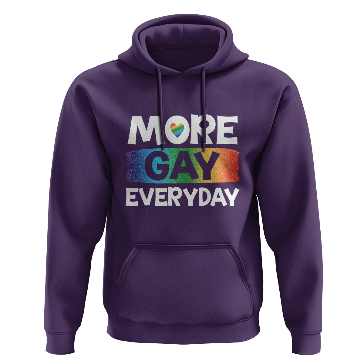 Funny LGBT Pride Hoodie More Gay Everyday - Wonder Print Shop
