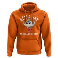 Funny LGBT Pride Hoodie Hella Gay And Ready To Slay Rainbow - Wonder Print Shop