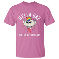 Funny LGBT Pride T Shirt Hella Gay And Ready To Slay Rainbow - Wonder Print Shop