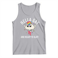 Funny LGBT Pride Tank Top Hella Gay And Ready To Slay Rainbow