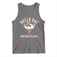 Funny LGBT Pride Tank Top Hella Gay And Ready To Slay Rainbow
