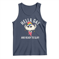 Funny LGBT Pride Tank Top Hella Gay And Ready To Slay Rainbow