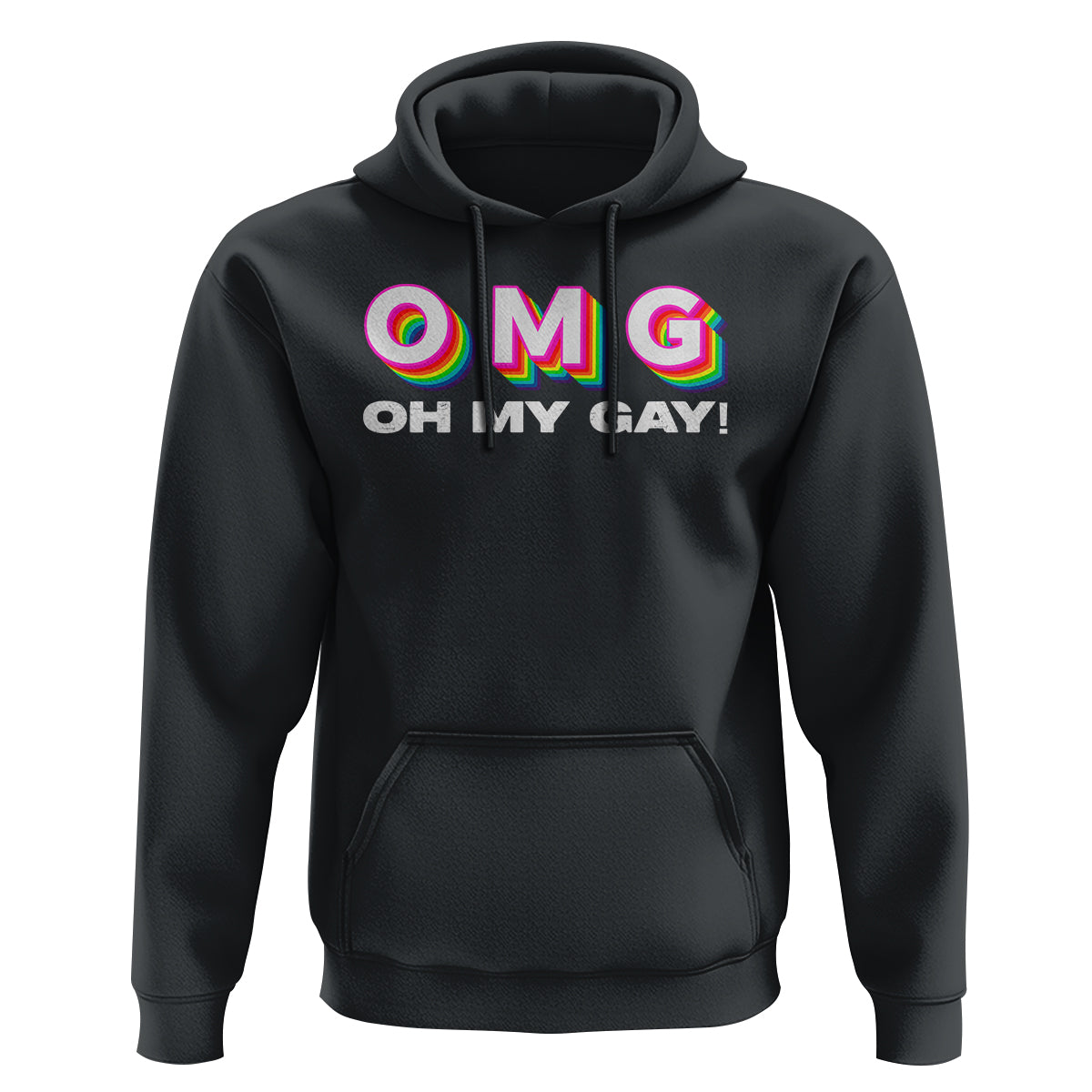 Funny LGBT Pride Hoodie OMG Oh My Gay - Wonder Print Shop