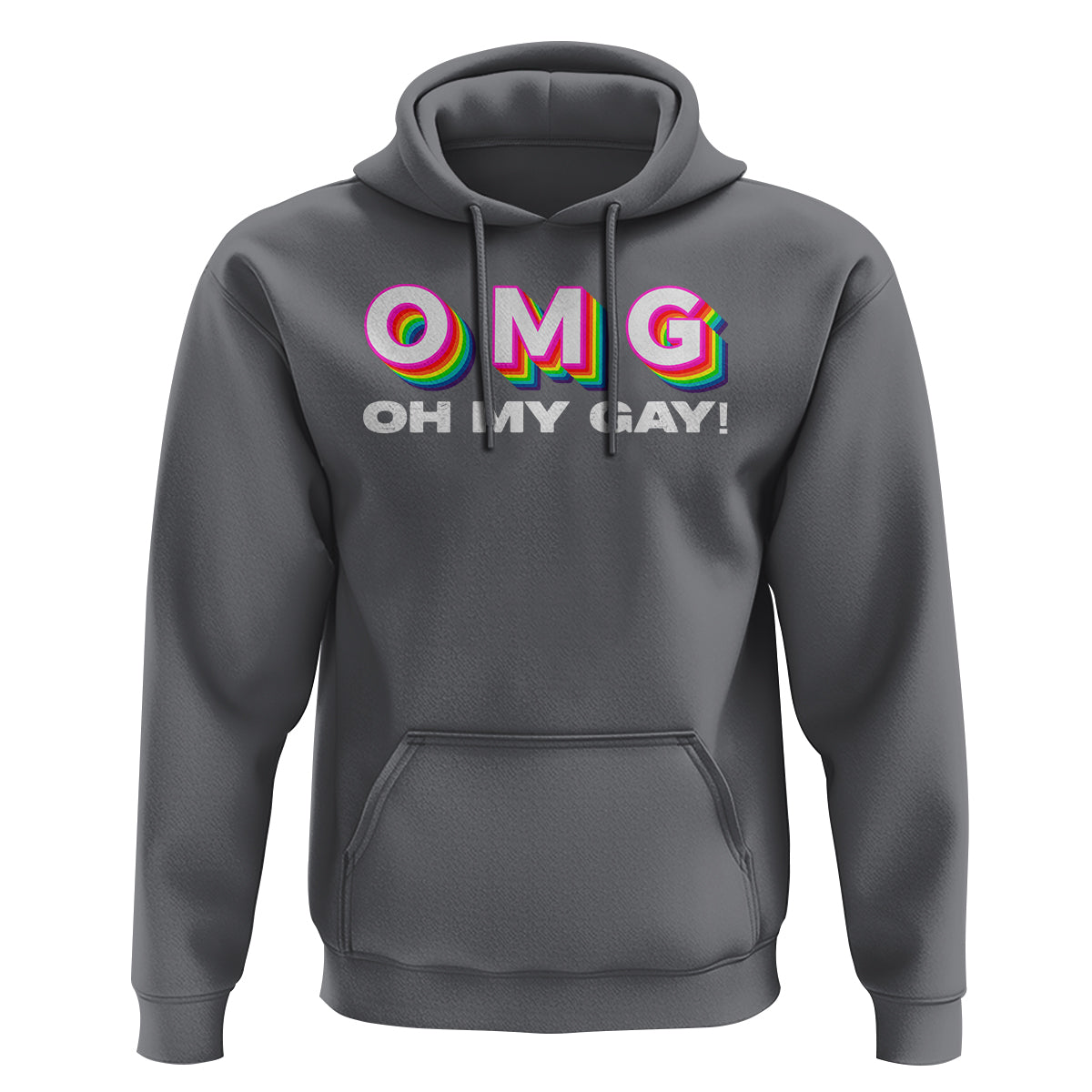 Funny LGBT Pride Hoodie OMG Oh My Gay - Wonder Print Shop