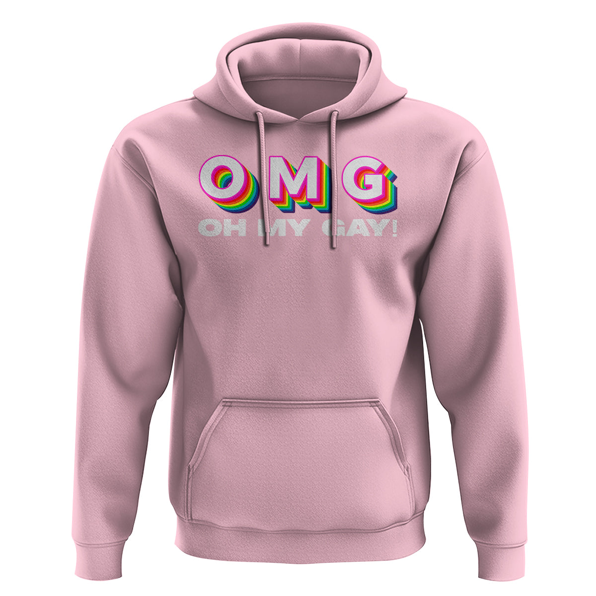 Funny LGBT Pride Hoodie OMG Oh My Gay - Wonder Print Shop