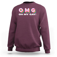 Funny LGBT Pride Sweatshirt OMG Oh My Gay - Wonder Print Shop