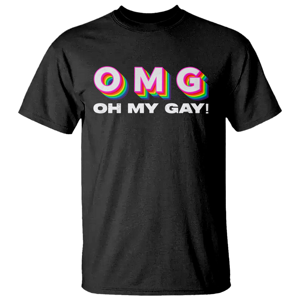 Funny LGBT Pride T Shirt OMG Oh My Gay - Wonder Print Shop