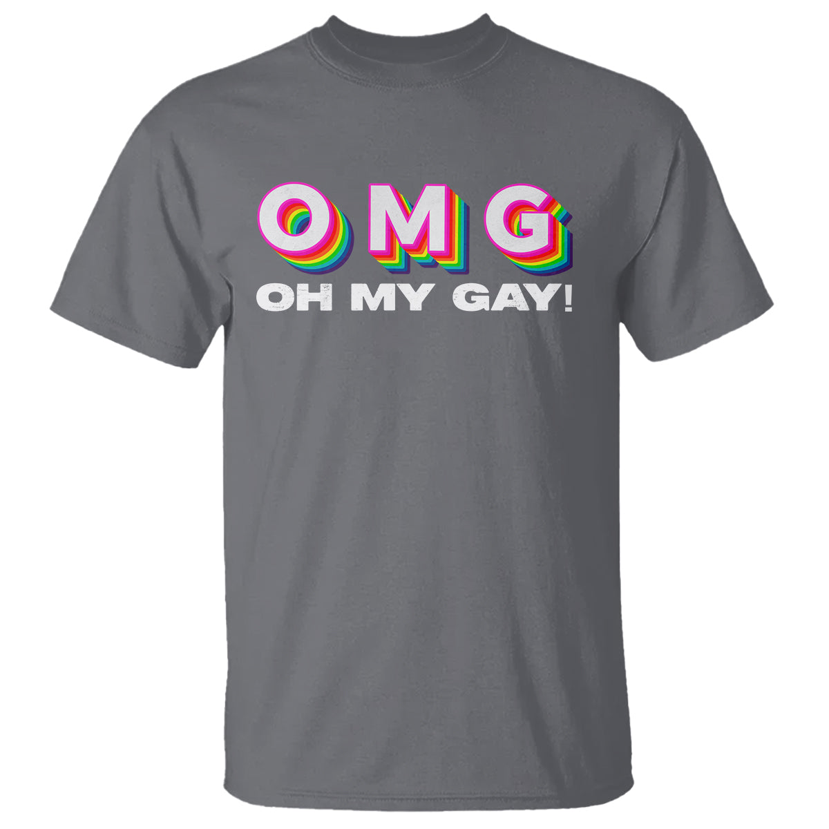 Funny LGBT Pride T Shirt OMG Oh My Gay - Wonder Print Shop