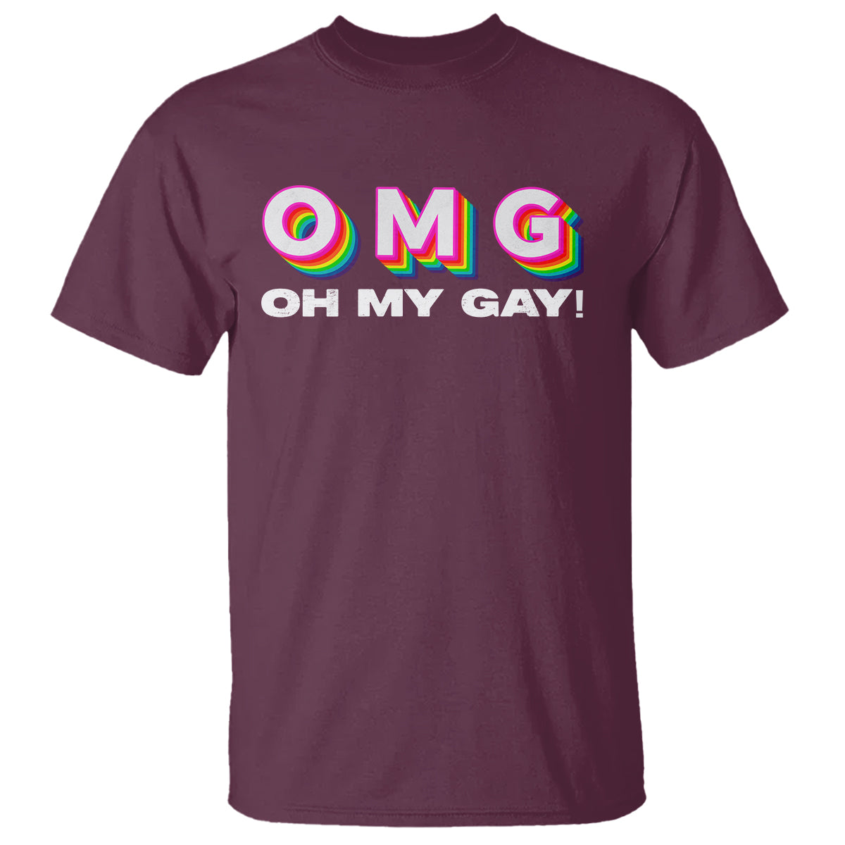 Funny LGBT Pride T Shirt OMG Oh My Gay - Wonder Print Shop
