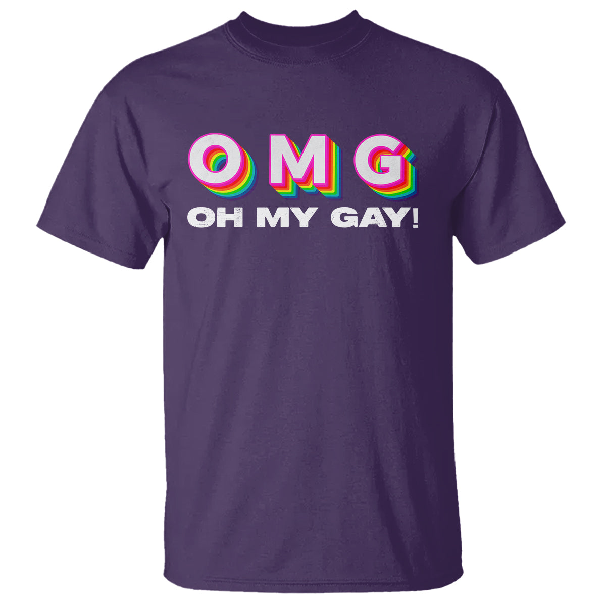 Funny LGBT Pride T Shirt OMG Oh My Gay - Wonder Print Shop