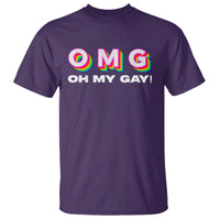 Funny LGBT Pride T Shirt OMG Oh My Gay - Wonder Print Shop