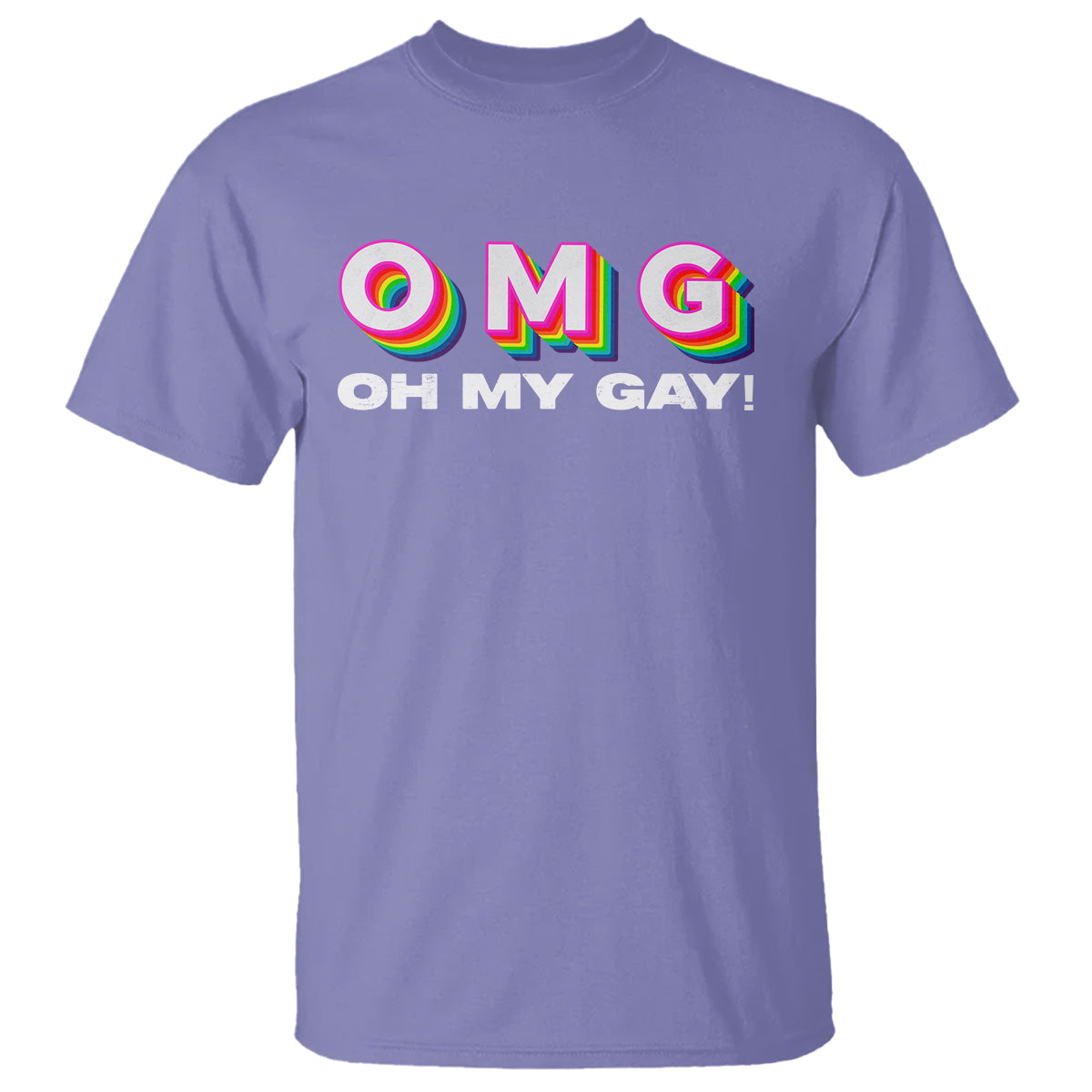 Funny LGBT Pride T Shirt OMG Oh My Gay - Wonder Print Shop