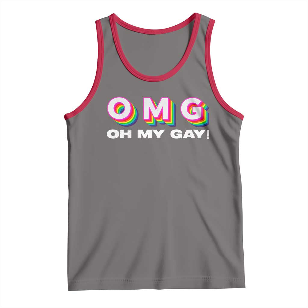 Funny LGBT Pride Tank Top OMG Oh My Gay