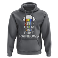 Funny LGBT Pride Hoodie Keep Calm And Puke Rainbow - Wonder Print Shop