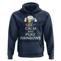 Funny LGBT Pride Hoodie Keep Calm And Puke Rainbow - Wonder Print Shop