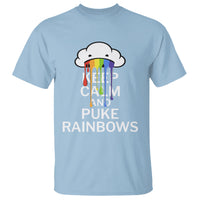 Funny LGBT Pride T Shirt Keep Calm And Puke Rainbow - Wonder Print Shop